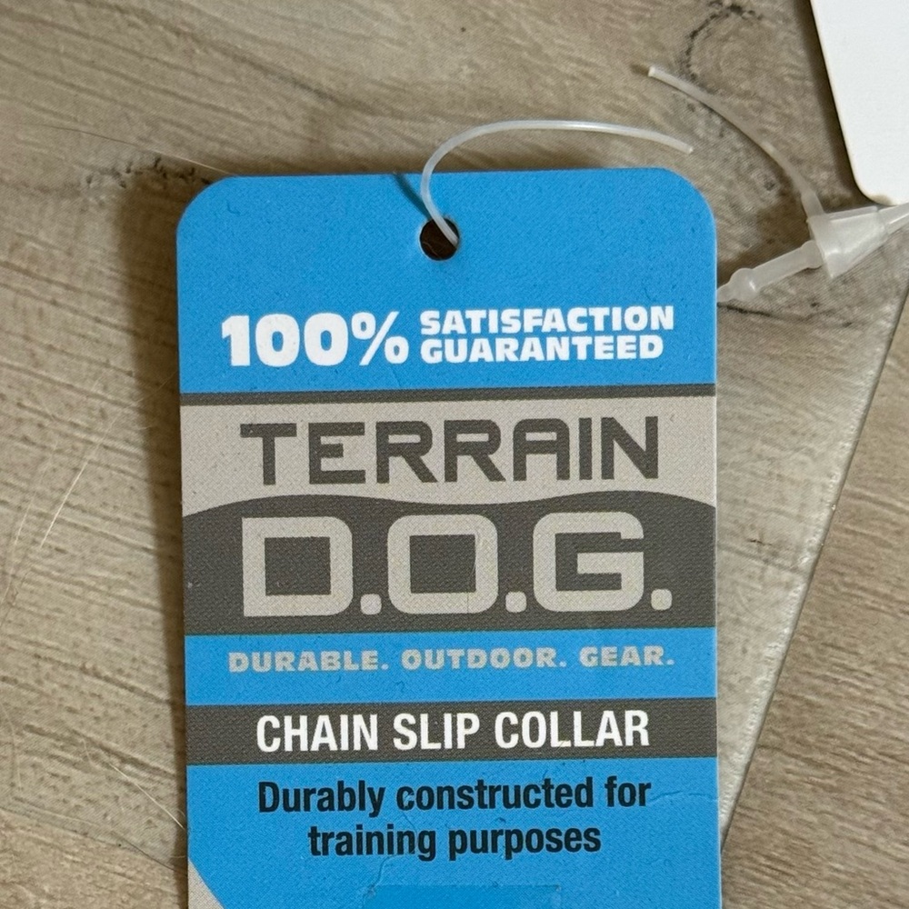 Terrain D.O.G. • Blue & Orange 3.5mm Chain Slip Collar - 20” - Picture 6 of 11